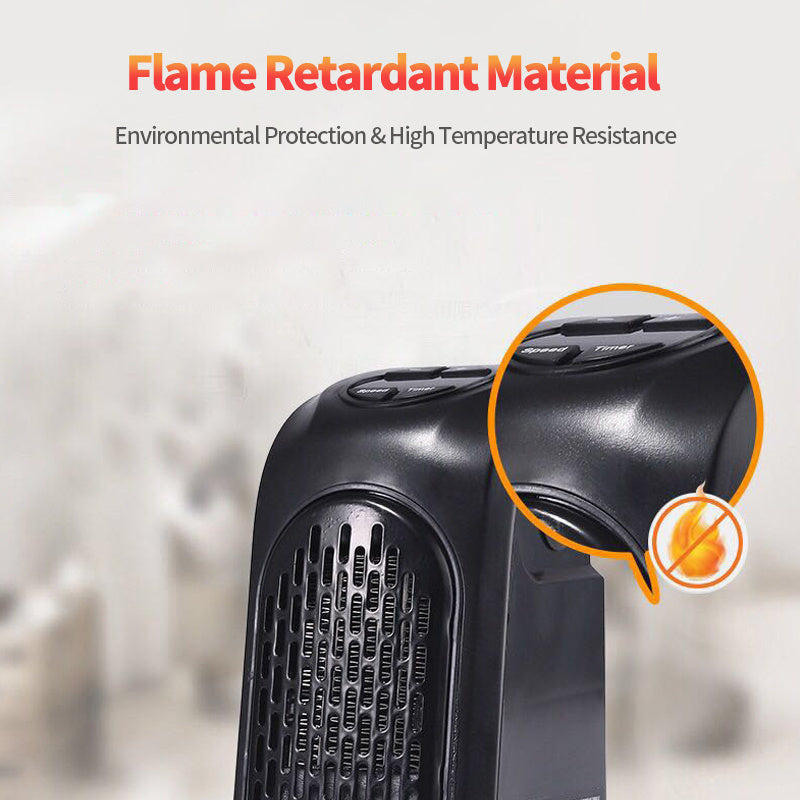 Mini Keramische Ventilatorkachel – PTC Verwarming met Thermostaat & Timer | Draagbare Elektrische Kachel met EU-Stekker