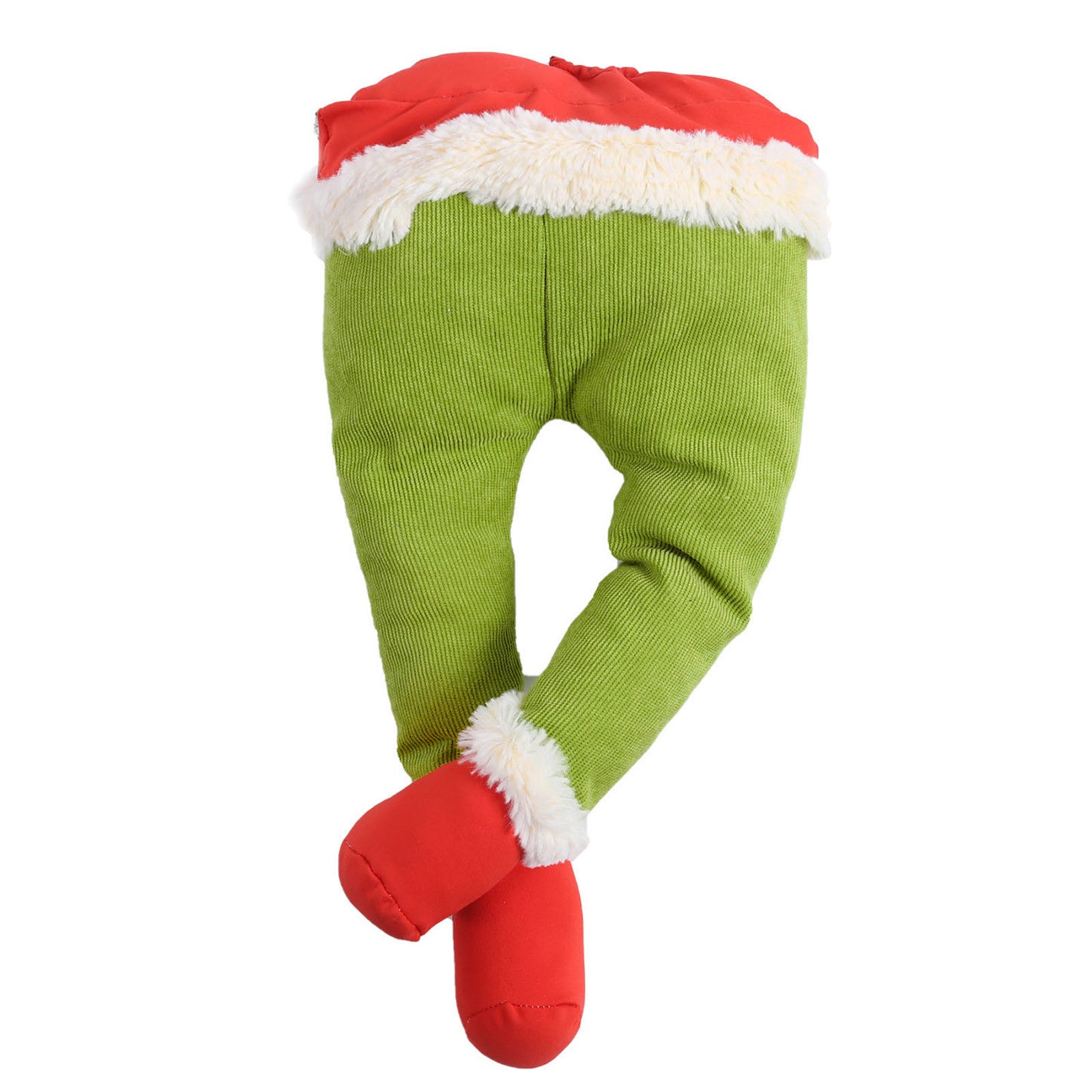 Kerstman/Grinch Benen Decoratie – Kerstboomversiering | Stoffen Kerstbenen voor Hilarisch & Uniek Effect