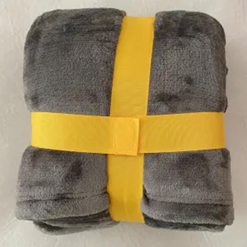 Zachte Flanellen Deken – Warme Fleece Deken van Polyester | Luxe Plaid in Effen Kleur voor Slaapkamer & Woonkamer