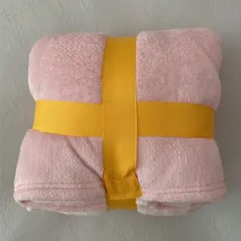 Zachte Flanellen Deken – Warme Fleece Deken van Polyester | Luxe Plaid in Effen Kleur voor Slaapkamer & Woonkamer